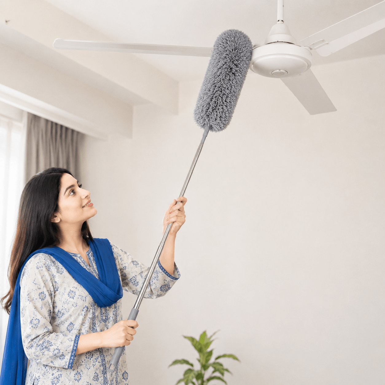 Ghar Sazz Premium Microfiber Duster | Flexible Extendable Cleaning Brush